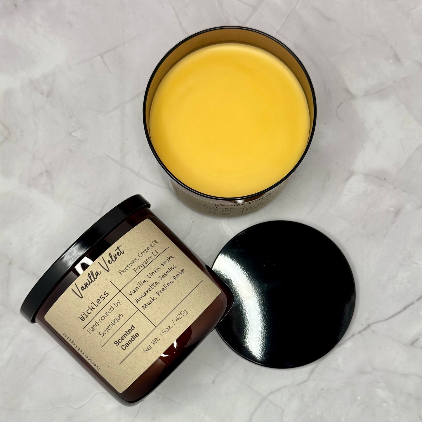 Large Wickless Candle - Vanilla Velvet
