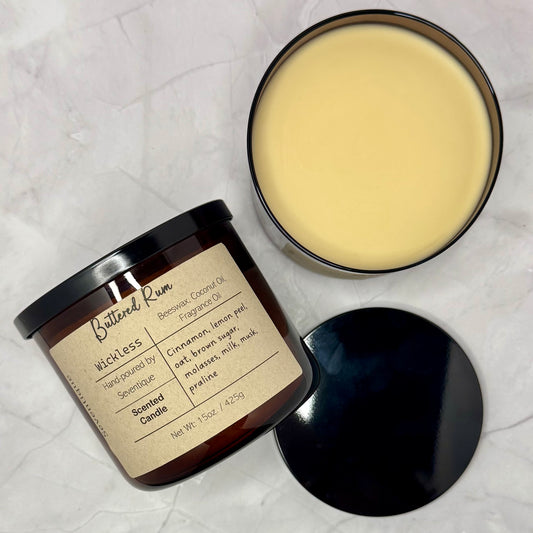 Large Wickless Candle - Buttered Rum